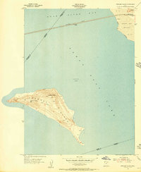 1955 Map of Fremont Island, 1956 Print
