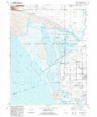 Download a high-resolution, GPS-compatible USGS topo map for Ogden Bay, UT (1991 edition)