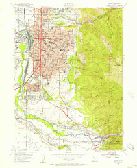 1955 Map of Ogden, UT, 1956 Print