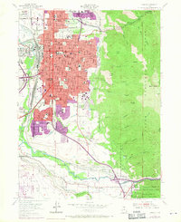 1955 Map of Ogden, UT, 1970 Print