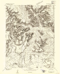Download a high-resolution, GPS-compatible USGS topo map for Red Plateau SW, UT (1954 edition)