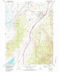 Download a high-resolution, GPS-compatible USGS topo map for Santaquin, UT (1984 edition)