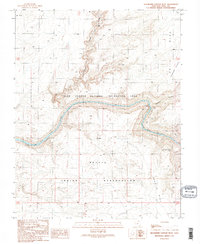 Download a high-resolution, GPS-compatible USGS topo map for Slickhorn Canyon West, UT (1989 edition)