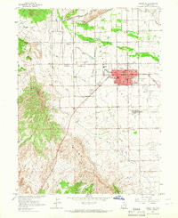 Download a high-resolution, GPS-compatible USGS topo map for Vernal NE, UT (1965 edition)