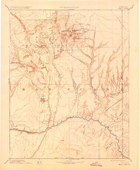 1893 Map of Abajo, 1931 Print