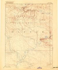 1885 Map of Ashley, 1920 Print