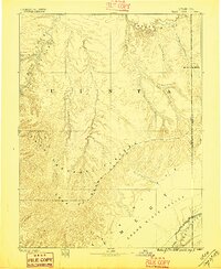 1885 Map of East Tavaputs, 1896 Print