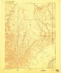 1885 Map of East Tavaputs, 1917 Print