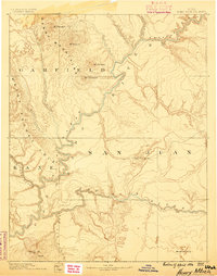 1886 Map of Henry Mountains
