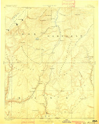 1886 Map of Kanab, 1901 Print