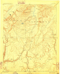 1886 Map of Kanab, 1910 Print