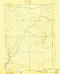 1885 Map of La Sal, 1896 Print