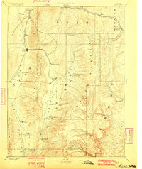 1885 Map of Manti, 1901 Print
