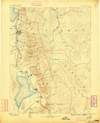 1885 Map of Salt Lake, 1896 Print