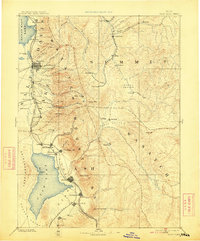 1885 Map of Salt Lake, 1913 Print