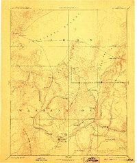 1891 Map of Apple Valley, UT, 1908 Print