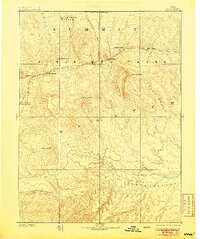 1885 Map of Uinta, 1905 Print