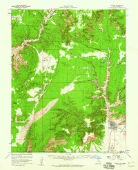 1957 Map of Kanab, UT, 1960 Print