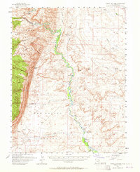 Download a high-resolution, GPS-compatible USGS topo map for Tidwell Bottoms, UT (1965 edition)