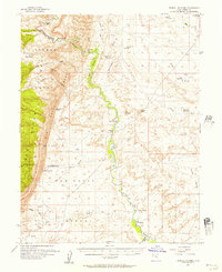 Download a high-resolution, GPS-compatible USGS topo map for Tidwell Bottoms, UT (1957 edition)