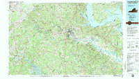 Download a high-resolution, GPS-compatible USGS topo map for Fredericksburg, VA (1984 edition)