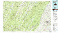 Download a high-resolution, GPS-compatible USGS topo map for Staunton, VA (1989 edition)