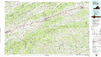 preview thumbnail of historical topo map of Wytheville, VA in 1982