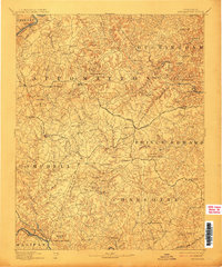 1892 Map of Appomattox, 1912 Print