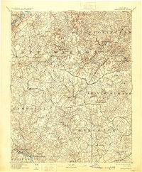 1892 Map of Appomattox, 1929 Print