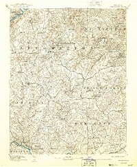 1892 Map of Appomattox, 1943 Print