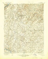1892 Map of Appomattox, 1945 Print