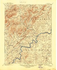 1892 Map of Buckingham, 1945 Print