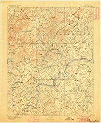 1892 Map of Buckingham, 1900 Print
