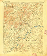 1892 Map of Buckingham, 1909 Print
