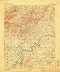 1892 Map of Buckingham, 1920 Print
