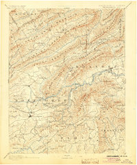 1890 Map of Christiansburg, 1904 Print