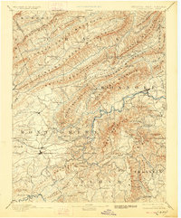 1890 Map of Christiansburg, 1928 Print