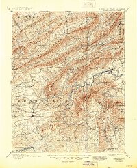 1890 Map of Christiansburg, 1945 Print