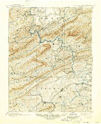 1891 Map of Radford County, VA, 1946 Print