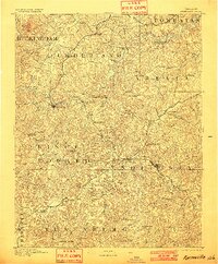 1893 Map of Farmville, 1901 Print