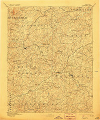 1893 Map of Farmville, 1906 Print