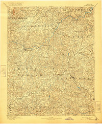 1893 Map of Farmville, 1921 Print