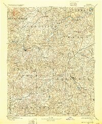 1893 Map of Farmville, 1930 Print