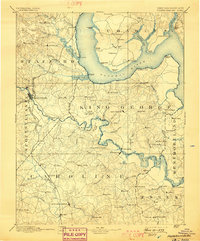 1894 Map of Fredericksburg, 1898 Print