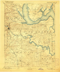 1894 Map of Fredericksburg, 1916 Print