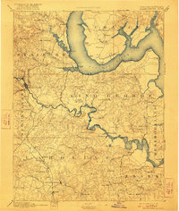 1894 Map of Fredericksburg, 1922 Print