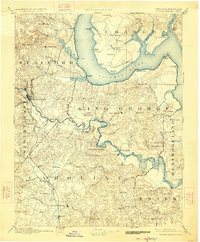 1894 Map of Fredericksburg, 1926 Print
