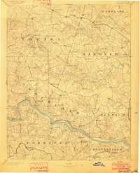 1892 Map of Goochland, 1901 Print