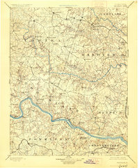1892 Map of Goochland, 1925 Print
