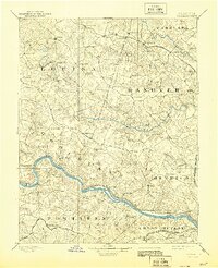 1892 Map of Goochland, 1944 Print
